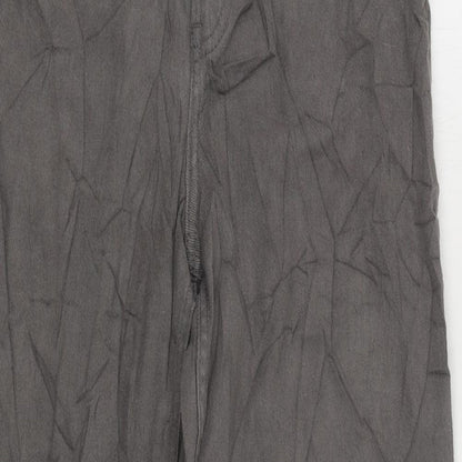 Divided by H&M Womens Grey Cotton Straight Jeans Size 8 L28 in Regular Zip