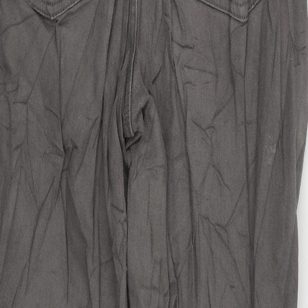 Divided by H&M Womens Grey Cotton Straight Jeans Size 8 L28 in Regular Zip