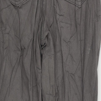 Divided by H&M Womens Grey Cotton Straight Jeans Size 8 L28 in Regular Zip