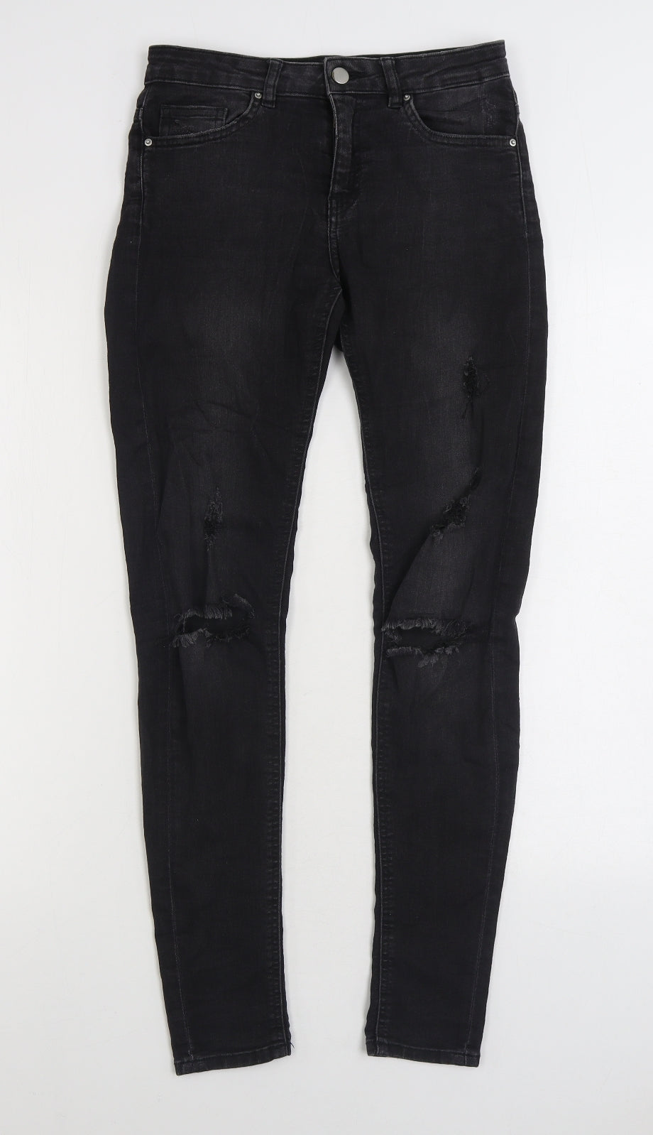 Womens UK Size 6 H&M Regular Fit Skinny Black Jeans