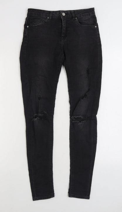 Womens UK Size 6 H&M Regular Fit Skinny Black Jeans