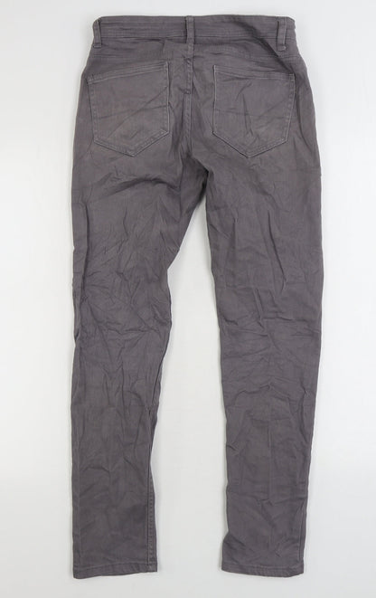 Denim & Co. Mens Grey Cotton Skinny Jeans Size 28 in L30 in Regular Zip