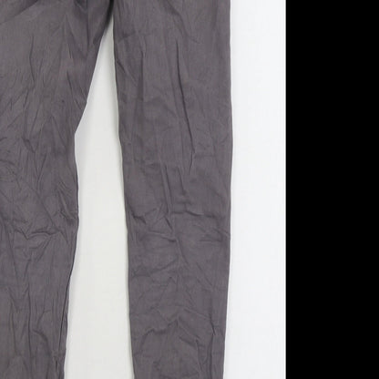 Denim & Co. Mens Grey Cotton Skinny Jeans Size 28 in L30 in Regular Zip