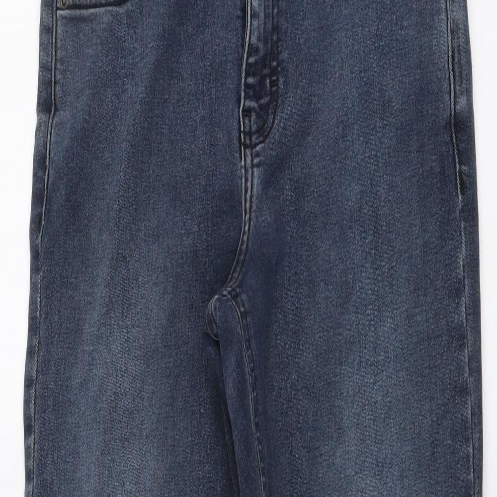 Topshop Womens Blue Cotton Skinny Jeans Size 26 in L28 in Regular Button