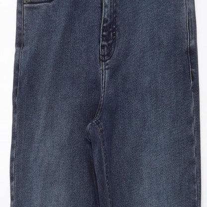 Topshop Womens Blue Cotton Skinny Jeans Size 26 in L28 in Regular Button