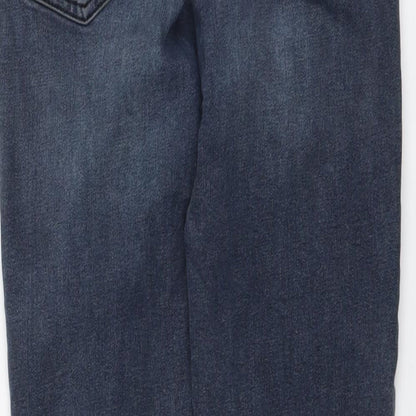 Topshop Womens Blue Cotton Skinny Jeans Size 26 in L28 in Regular Button
