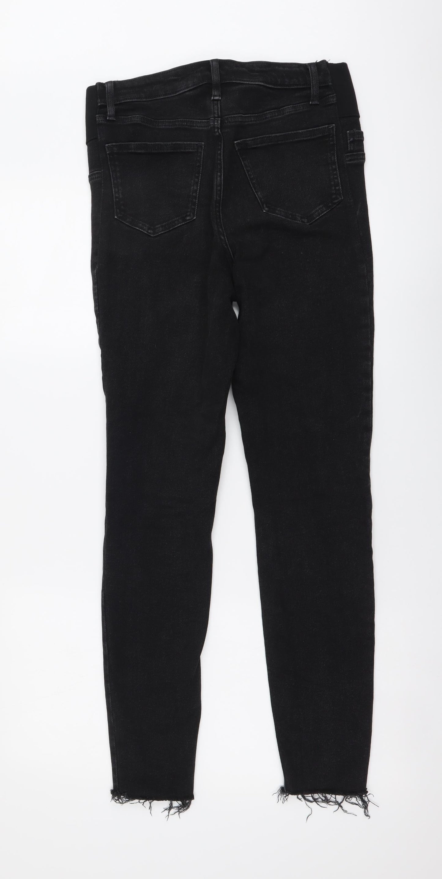 New Look Womens Black Cotton Skinny Jeans Size 10 L29 in Regular Drawstring