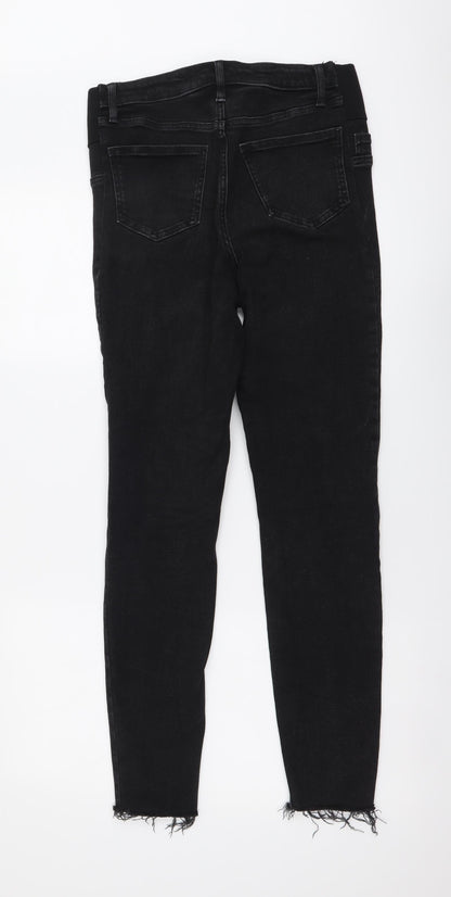 New Look Womens Black Cotton Skinny Jeans Size 10 L29 in Regular Drawstring