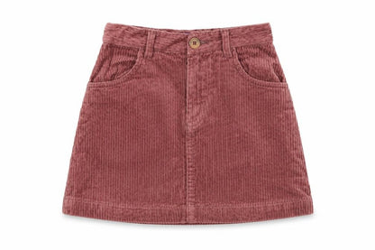 Shrinking violet Girls Pink Cotton Mini Skirt Size 7 Years Regular Button