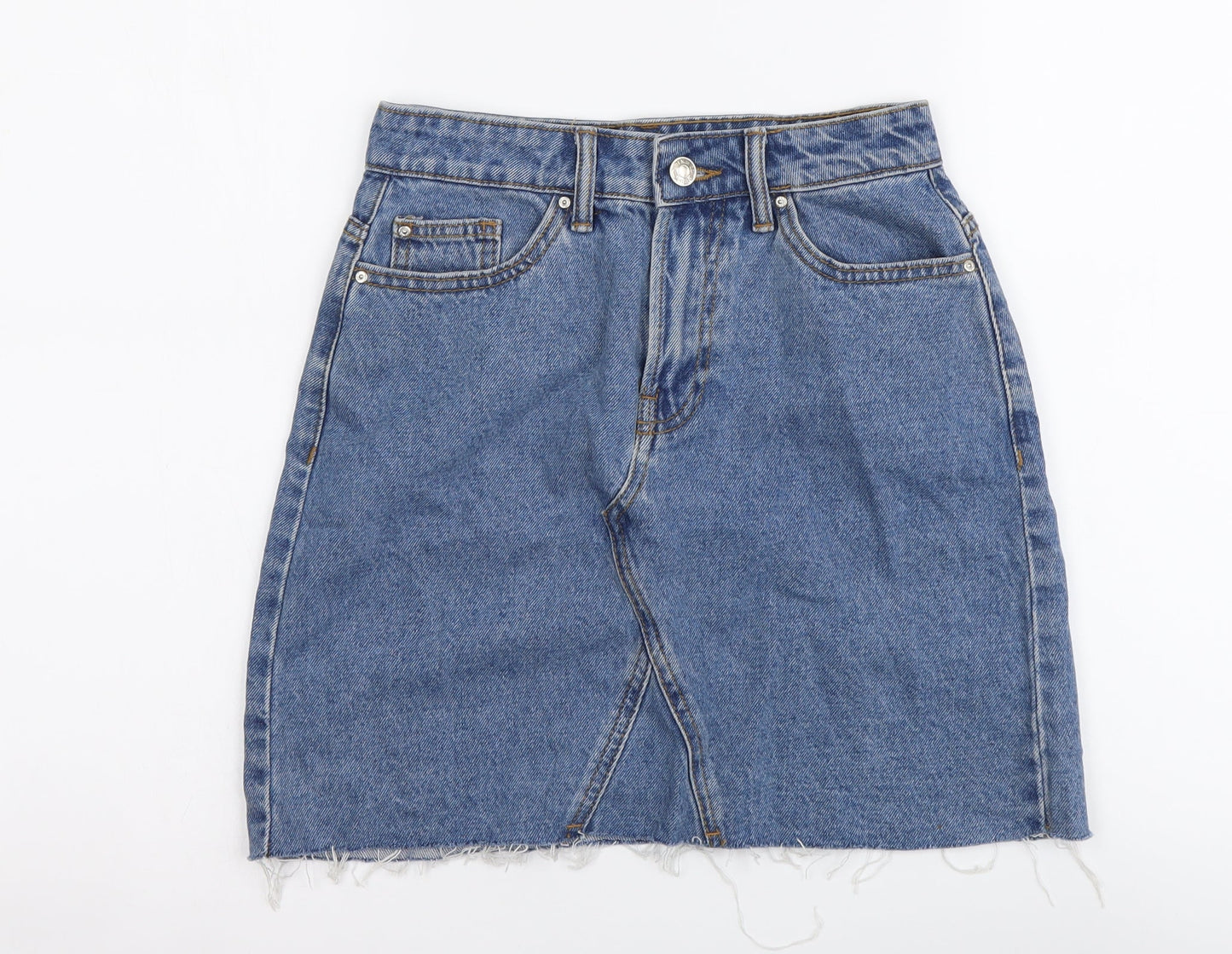 Womens UK Size 6 Denim & Co. Mini Denim Skirt
