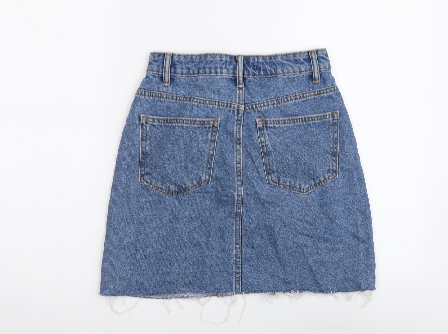 Womens UK Size 6 Denim & Co. Mini Denim Skirt