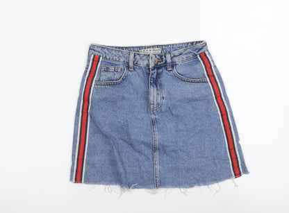 Womens UK Size 4 Denim & Co. Mini Denim Skirt