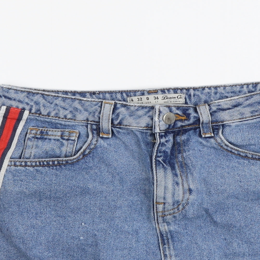 Womens UK Size 4 Denim & Co. Mini Denim Skirt
