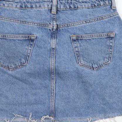 Womens UK Size 4 Denim & Co. Mini Denim Skirt