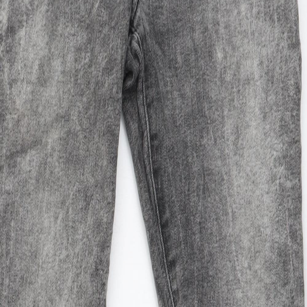 Gap Girls Grey Cotton Skinny Jeans Size 10-11 Years Regular Button