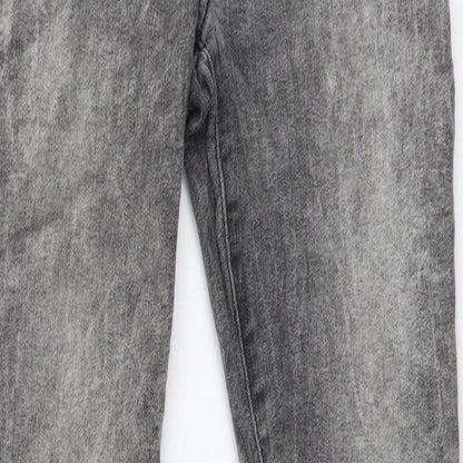 Gap Girls Grey Cotton Skinny Jeans Size 10-11 Years Regular Button