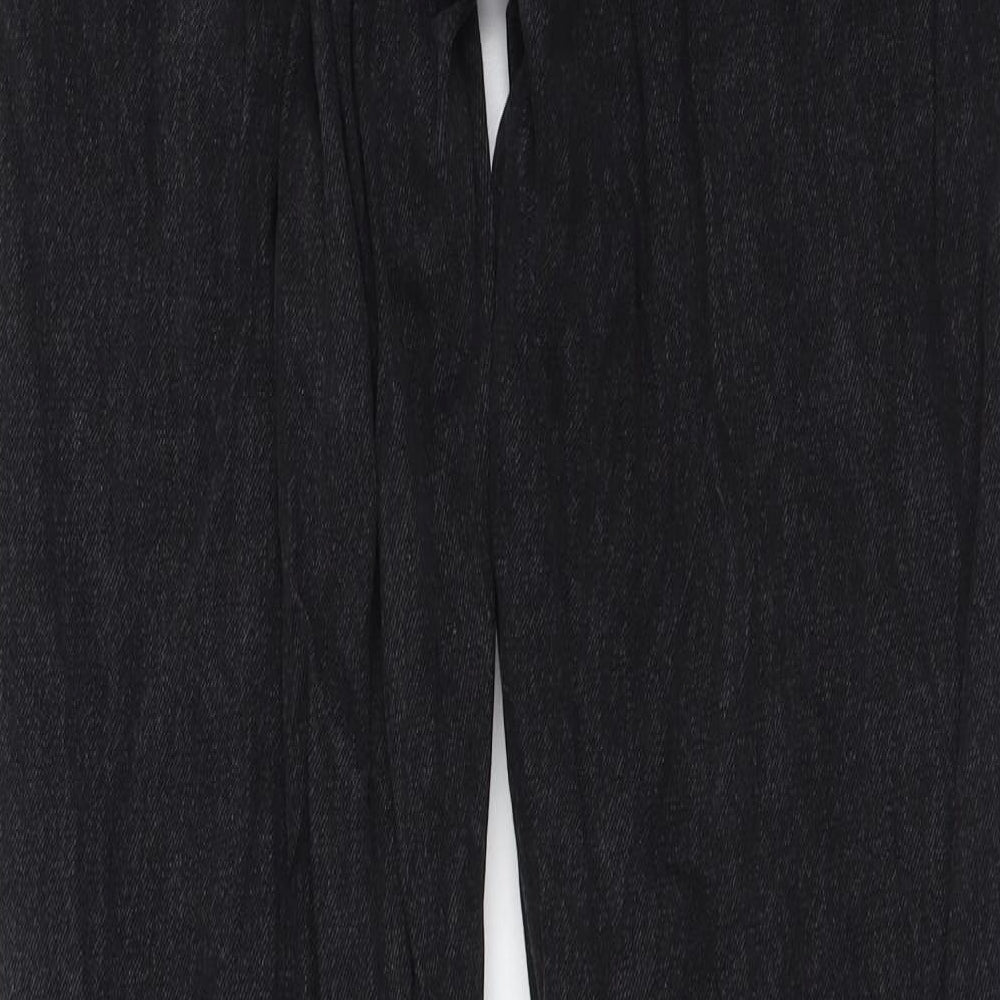 Topshop Womens Black Cotton Mom Jeans Size 26 in L34 in Regular Button