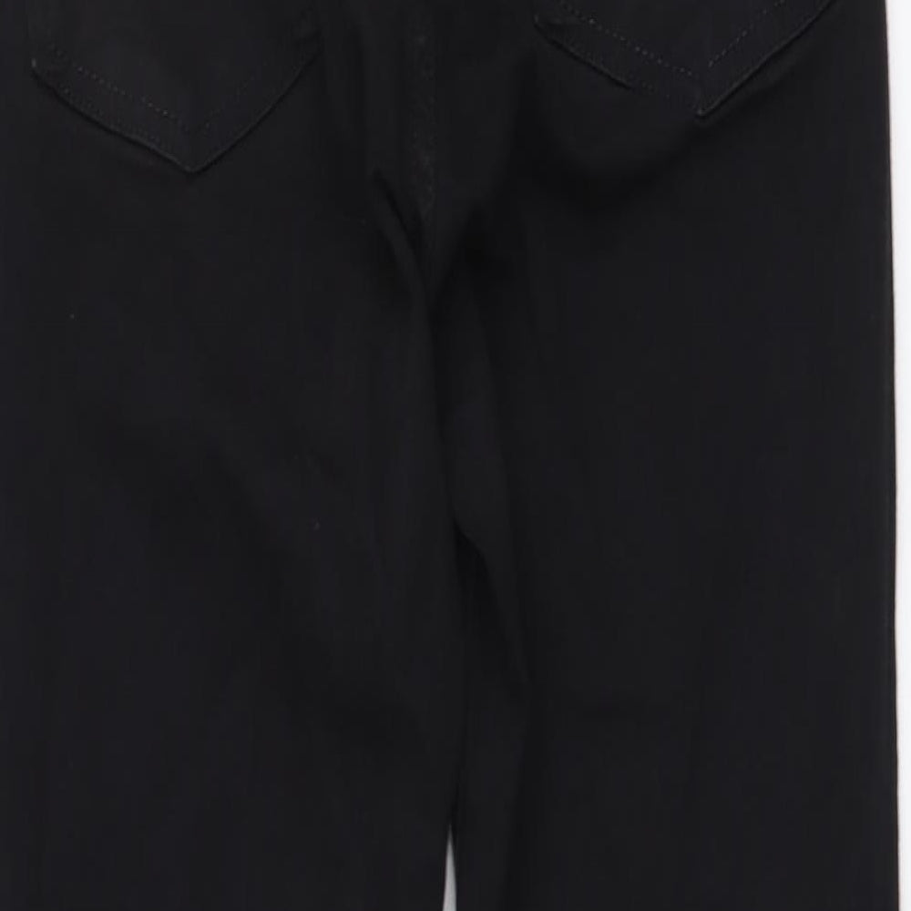 Topshop Womens Black Cotton Skinny Jeans Size 28 in L30 in Regular Button