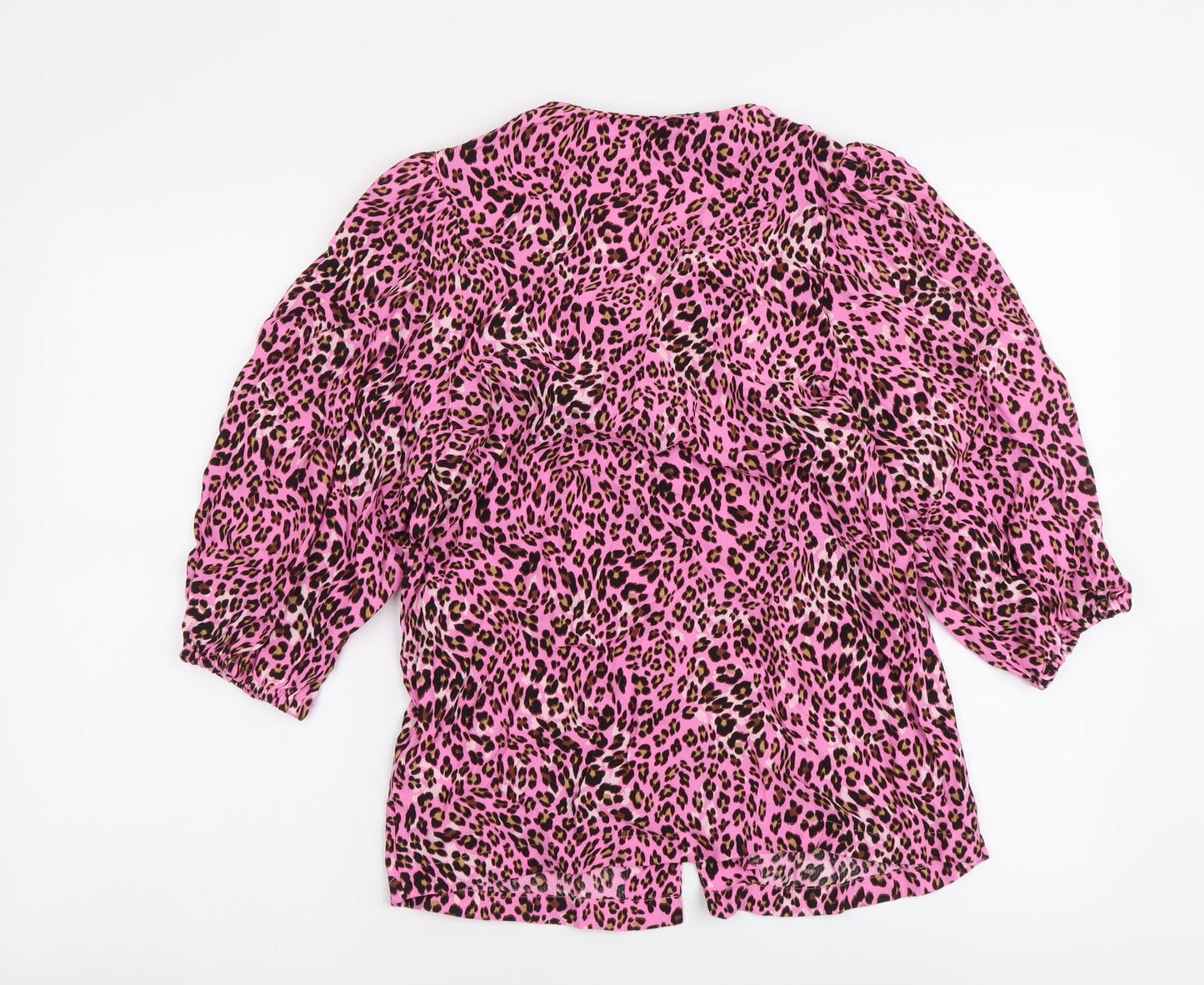 Womens UK Size 8 Marks and Spencer Pink Basic Button-Up