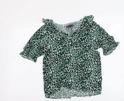 Womens UK Size 8 Marks and Spencer Green Basic Blouse