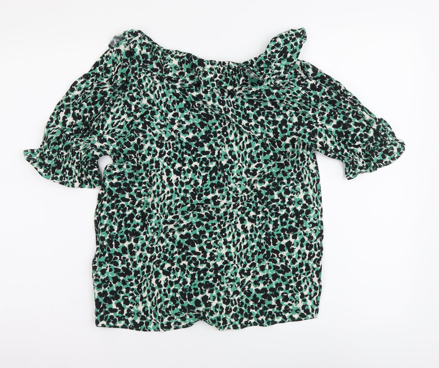 Womens UK Size 8 Marks and Spencer Green Basic Blouse