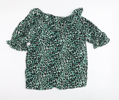 Womens UK Size 8 Marks and Spencer Green Basic Blouse