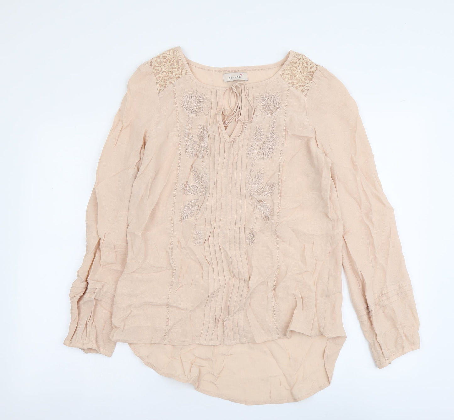 Womens UK Size 10 Per Una Pink Basic Blouse