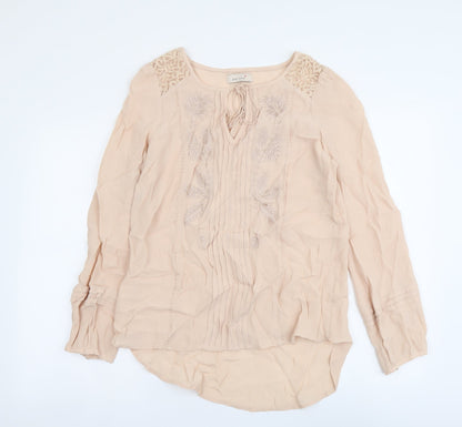 Womens UK Size 10 Per Una Pink Basic Blouse