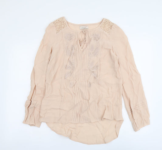 Womens UK Size 10 Per Una Pink Basic Blouse