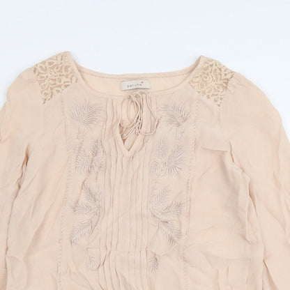 Womens UK Size 10 Per Una Pink Basic Blouse