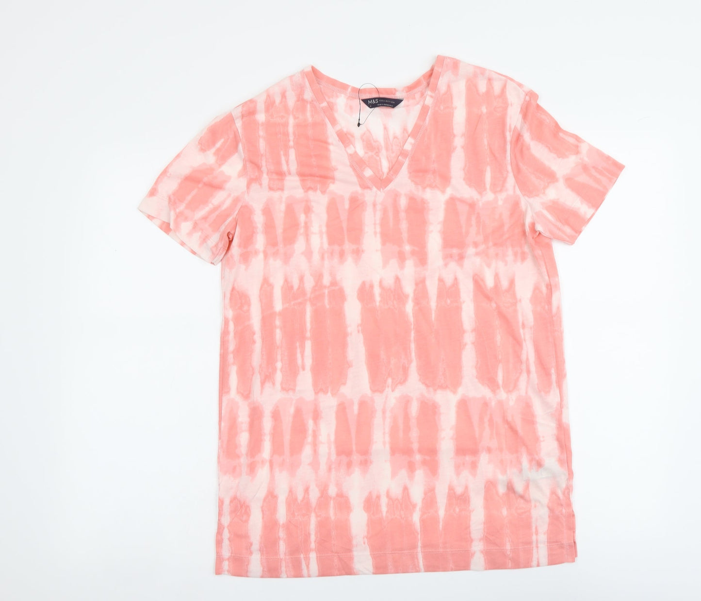 Womens UK Size 8 Marks and Spencer Pink Basic T-Shirt
