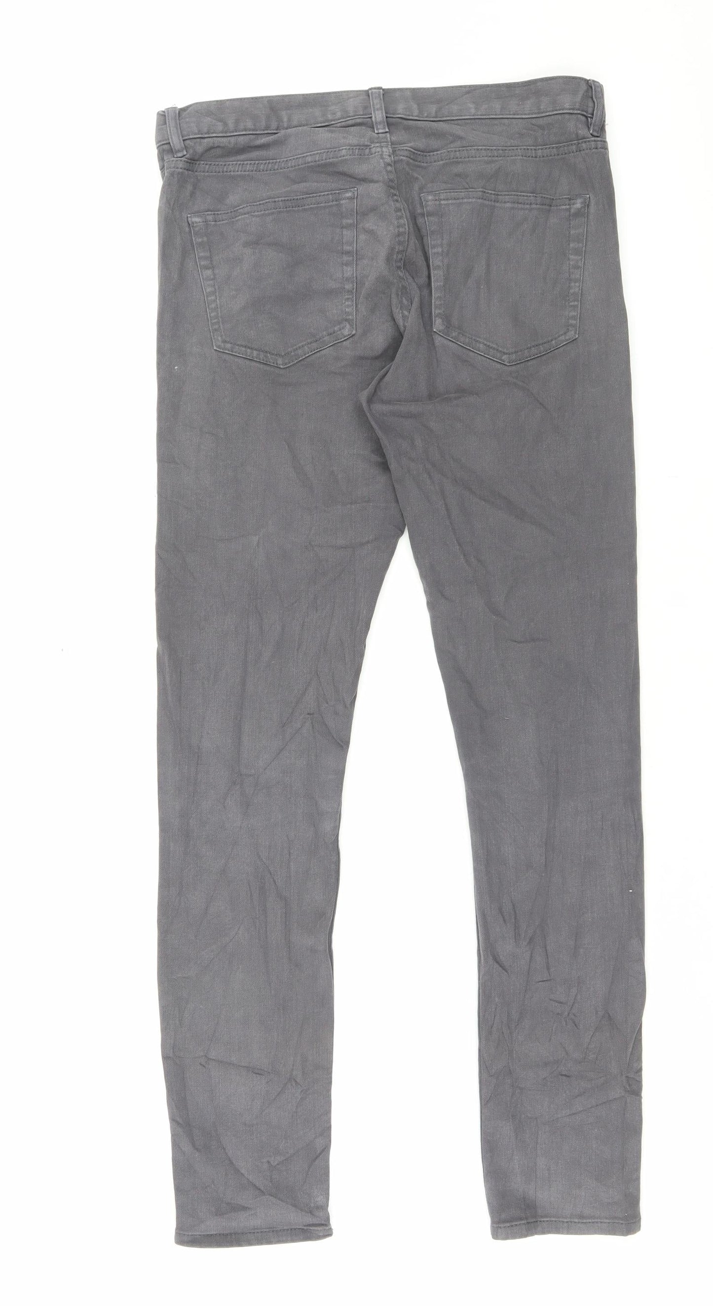 Womens UK Size 30 in H&M Regular Fit Skinny Grey Jeans