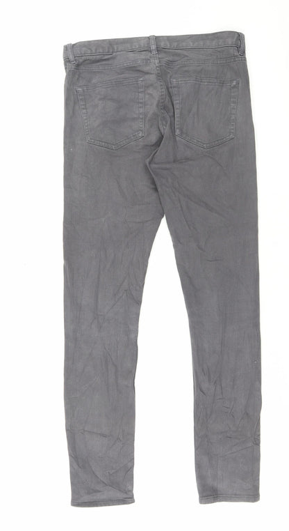 Womens UK Size 30 in H&M Regular Fit Skinny Grey Jeans