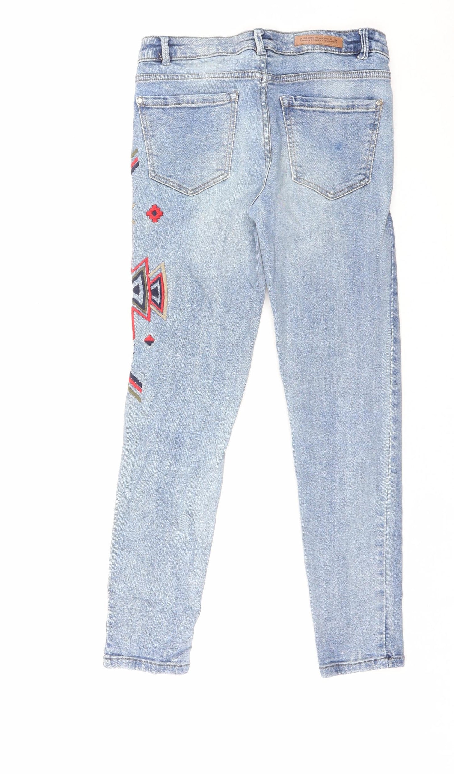 LFT Denim Womens Blue Cotton Skinny Jeans Size 26 in L25 in Regular Button