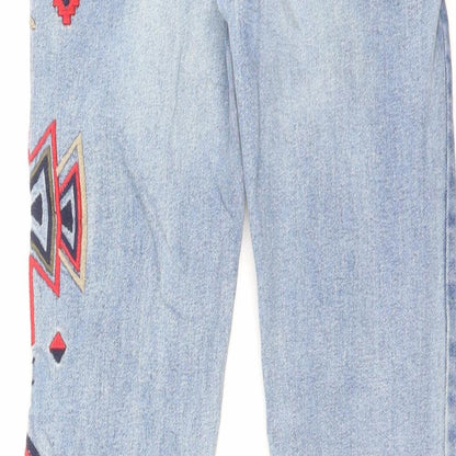 LFT Denim Womens Blue Cotton Skinny Jeans Size 26 in L25 in Regular Button