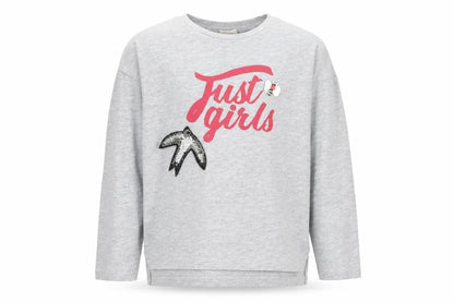 Zara Girls Grey Polyester Basic Casual Size 8 Years Crew Neck Pullover - Just Girls