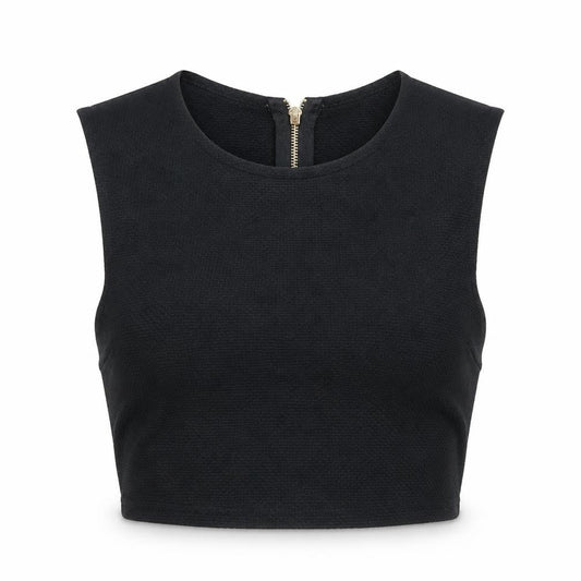 Womens UK Size 12 New Look Black Cropped Tank