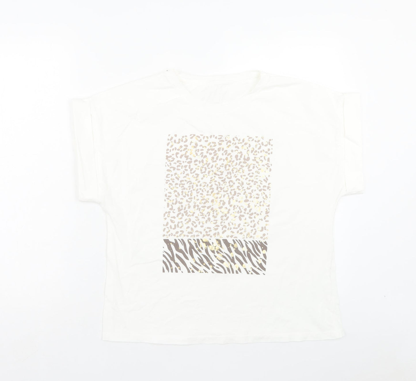 Womens UK Size One Size Preworn White Basic T-Shirt