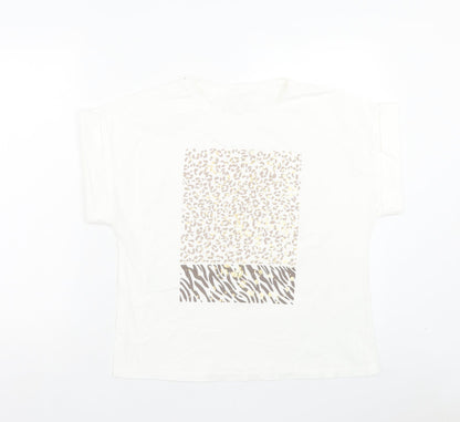 Womens UK Size One Size Preworn White Basic T-Shirt