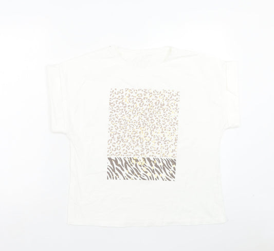 Womens UK Size One Size Preworn White Basic T-Shirt
