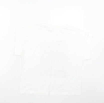 Womens UK Size One Size Preworn White Basic T-Shirt