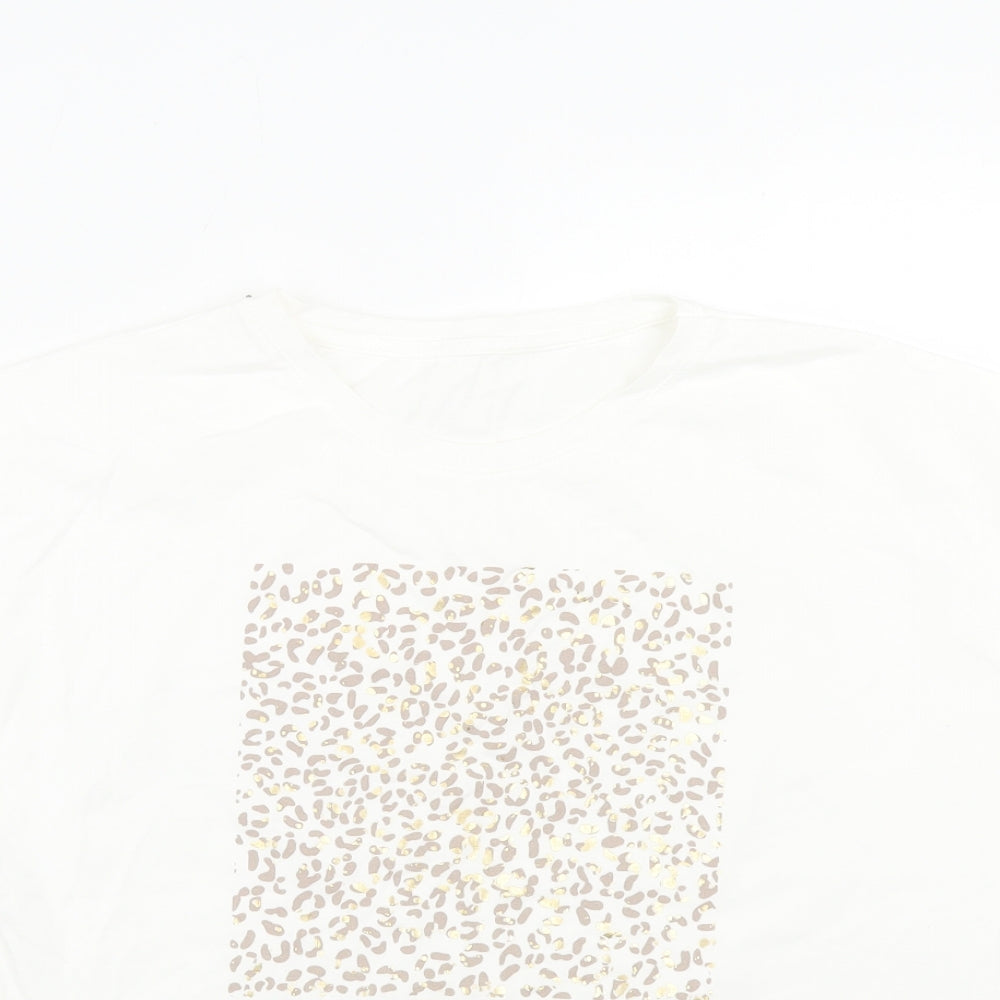 Womens UK Size One Size Preworn White Basic T-Shirt