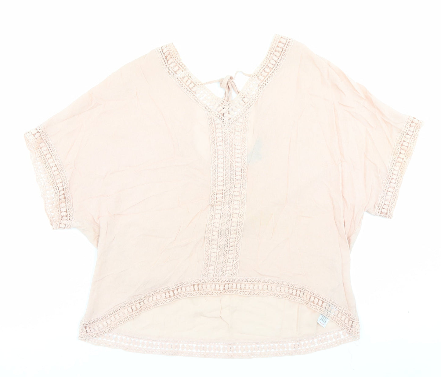 Womens UK Size 12 New Look Pink Basic Blouse