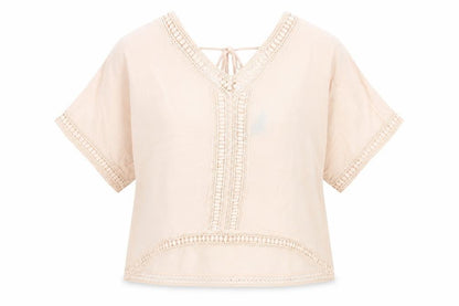 Womens UK Size 12 New Look Pink Basic Blouse
