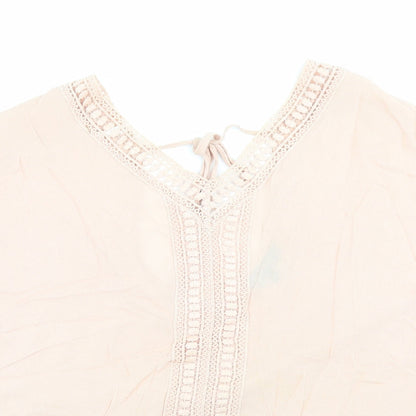 Womens UK Size 12 New Look Pink Basic Blouse