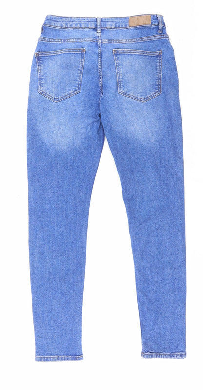 Denim&co Mens Blue Cotton Skinny Jeans Size 30 in L32 in Regular Button