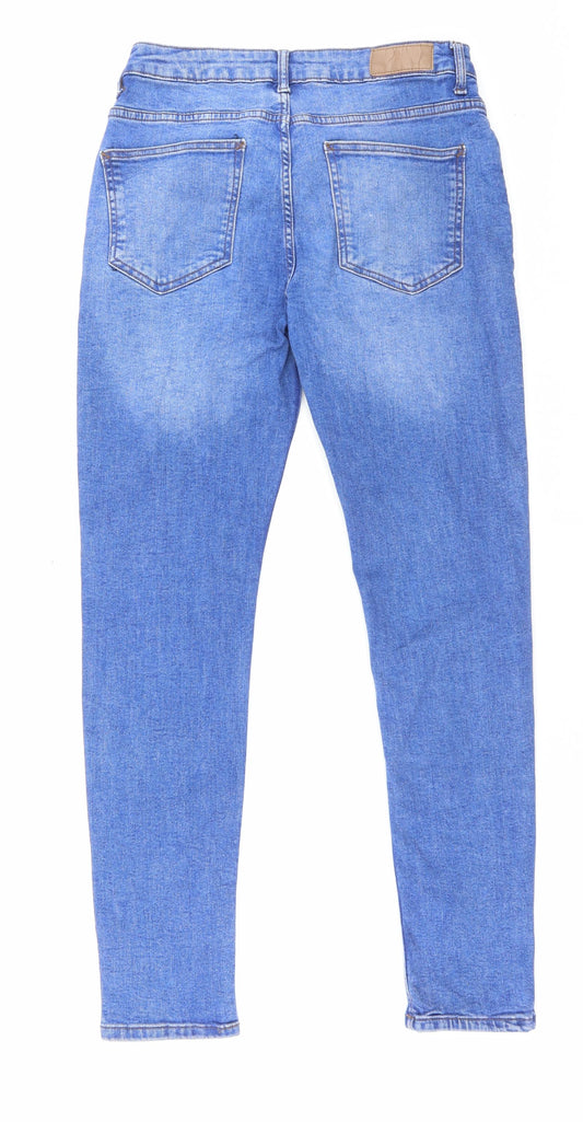 Denim&co Mens Blue Cotton Skinny Jeans Size 30 in L32 in Regular Button