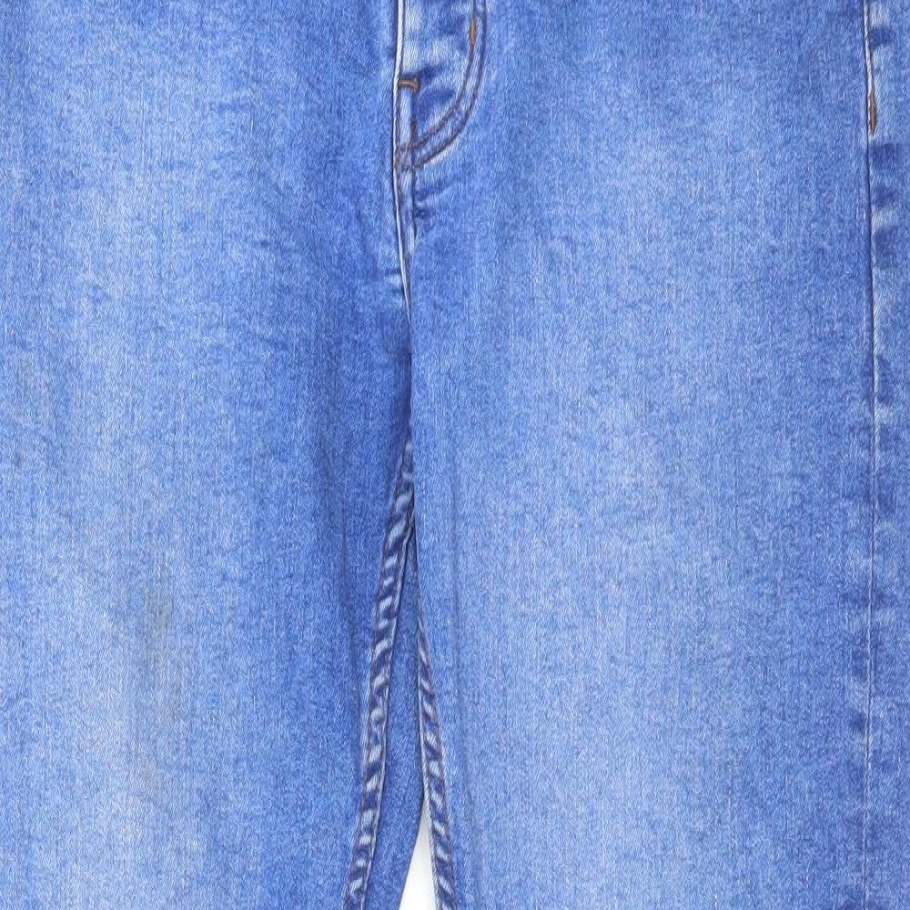 Denim&co Mens Blue Cotton Skinny Jeans Size 30 in L32 in Regular Button
