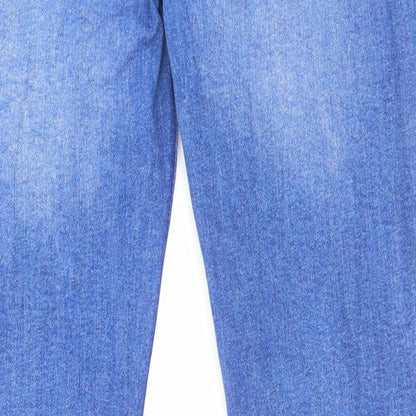 Denim&co Mens Blue Cotton Skinny Jeans Size 30 in L32 in Regular Button