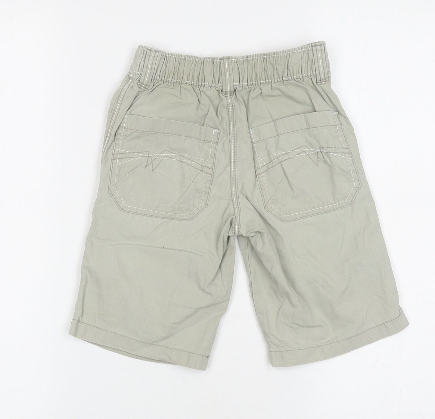 NEXT Boys Beige Cotton Cargo Shorts Size 5 Years L8 in Regular Drawstring